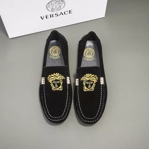 Cheap Versace Leather Shoes For Men #1331292 Replica Wholesale [$76.00 USD] [ITEM#1331292] on Replica Versace Leather Shoes
