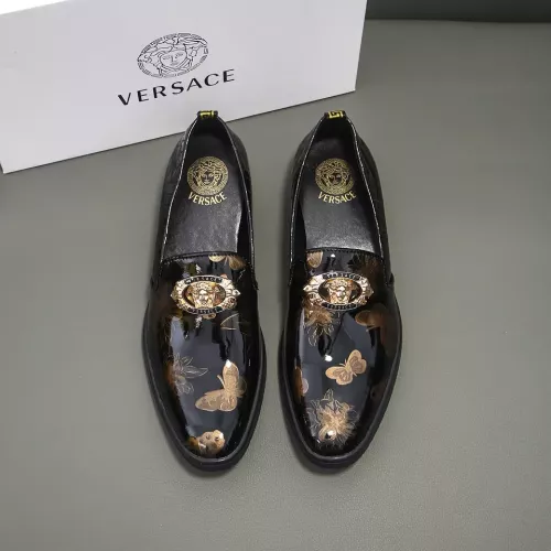 Cheap Versace Leather Shoes For Men #1331300 Replica Wholesale [$85.00 USD] [ITEM#1331300] on Replica Versace Leather Shoes