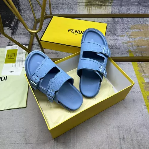 Cheap Fendi Slippers For Men #1331729 Replica Wholesale [$80.00 USD] [ITEM#1331729] on Replica Fendi Slippers
