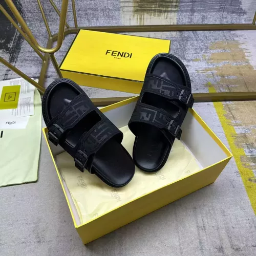 Cheap Fendi Slippers For Men #1331731 Replica Wholesale [$80.00 USD] [ITEM#1331731] on Replica Fendi Slippers
