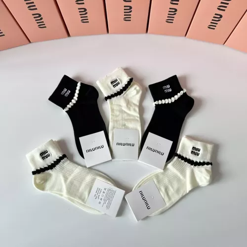 Cheap MIU MIU Socks #1332496 Replica Wholesale [$29.00 USD] [ITEM#1332496] on Replica MIU MIU Socks