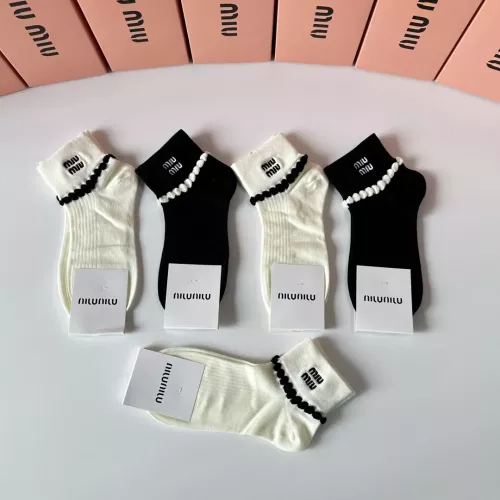Cheap MIU MIU Socks #1332496 Replica Wholesale [$29.00 USD] [ITEM#1332496] on Replica MIU MIU Socks