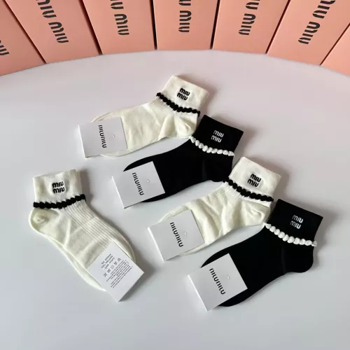 Cheap MIU MIU Socks #1332496 Replica Wholesale [$29.00 USD] [ITEM#1332496] on Replica MIU MIU Socks