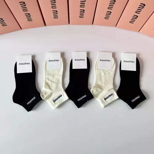 Cheap MIU MIU Socks #1332497 Replica Wholesale [$29.00 USD] [ITEM#1332497] on Replica MIU MIU Socks