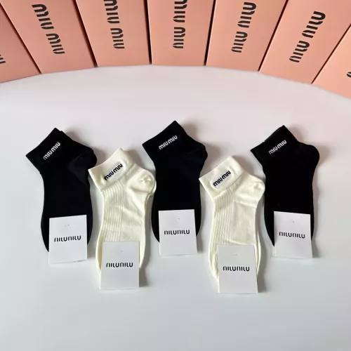 Cheap MIU MIU Socks #1332497 Replica Wholesale [$29.00 USD] [ITEM#1332497] on Replica MIU MIU Socks