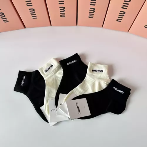 Cheap MIU MIU Socks #1332497 Replica Wholesale [$29.00 USD] [ITEM#1332497] on Replica MIU MIU Socks