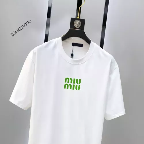 Cheap MIU MIU T-Shirts Short Sleeved For Unisex #1333613 Replica Wholesale [$42.00 USD] [ITEM#1333613] on Replica MIU MIU T-Shirts