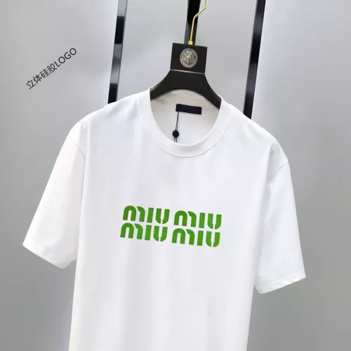 Cheap MIU MIU T-Shirts Short Sleeved For Unisex #1333641 Replica Wholesale [$42.00 USD] [ITEM#1333641] on Replica MIU MIU T-Shirts