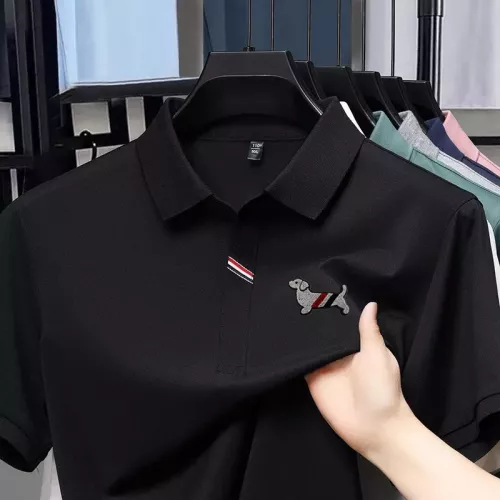 Cheap Thom Browne TB T-Shirts Short Sleeved For Men #1334429 Replica Wholesale [$34.00 USD] [ITEM#1334429] on Replica Thom Browne TB T-Shirts