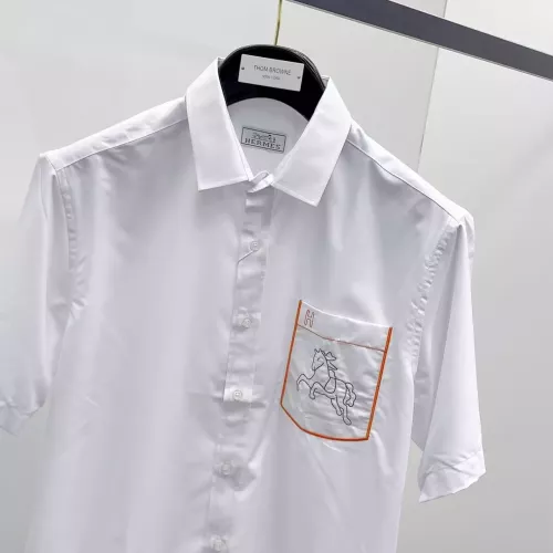 Cheap Hermes Shirts Short Sleeved For Men #1334837 Replica Wholesale [$42.00 USD] [ITEM#1334837] on Replica Hermes Shirts