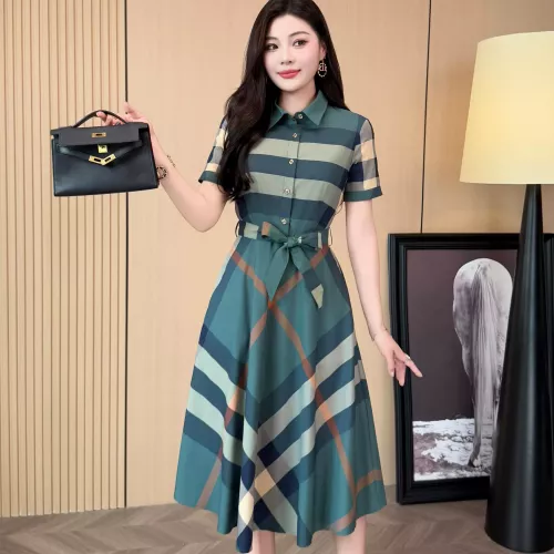 Cheap Burberry Dresses Short Sleeved For Women #1335840 Replica Wholesale [$85.00 USD] [ITEM#1335840] on Replica Burberry Dresses