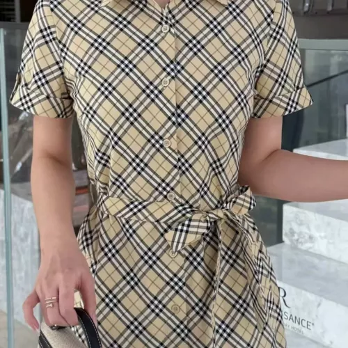 Cheap Burberry Dresses Short Sleeved For Women #1335845 Replica Wholesale [$85.00 USD] [ITEM#1335845] on Replica Burberry Dresses