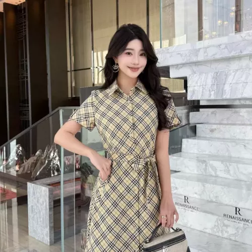 Cheap Burberry Dresses Short Sleeved For Women #1335845 Replica Wholesale [$85.00 USD] [ITEM#1335845] on Replica Burberry Dresses