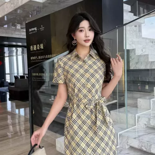 Cheap Burberry Dresses Short Sleeved For Women #1335845 Replica Wholesale [$85.00 USD] [ITEM#1335845] on Replica Burberry Dresses