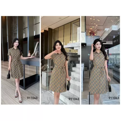Cheap Burberry Dresses Short Sleeved For Women #1335845 Replica Wholesale [$85.00 USD] [ITEM#1335845] on Replica Burberry Dresses