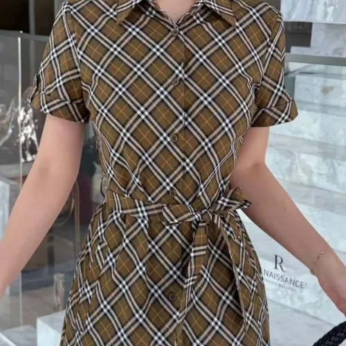 Cheap Burberry Dresses Short Sleeved For Women #1335852 Replica Wholesale [$85.00 USD] [ITEM#1335852] on Replica Burberry Dresses