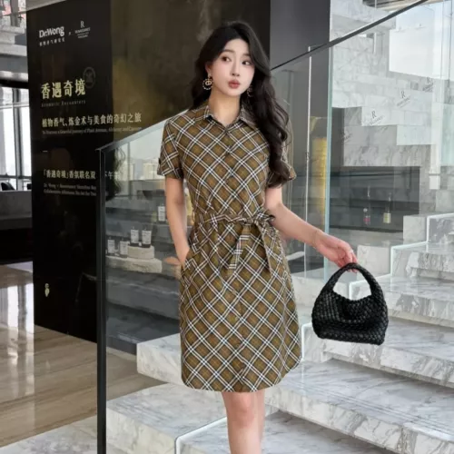 Cheap Burberry Dresses Short Sleeved For Women #1335852 Replica Wholesale [$85.00 USD] [ITEM#1335852] on Replica Burberry Dresses