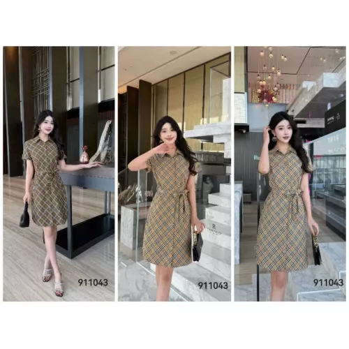 Cheap Burberry Dresses Short Sleeved For Women #1335852 Replica Wholesale [$85.00 USD] [ITEM#1335852] on Replica Burberry Dresses
