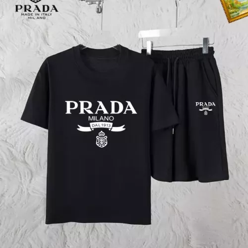 Prada Tracksuits Short Sleeved For Men #1336100