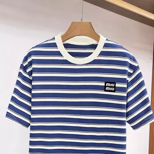 Cheap MIU MIU T-Shirts Short Sleeved For Men #1338376 Replica Wholesale [$96.00 USD] [ITEM#1338376] on Replica MIU MIU T-Shirts