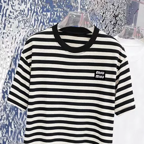Cheap MIU MIU T-Shirts Short Sleeved For Men #1338377 Replica Wholesale [$96.00 USD] [ITEM#1338377] on Replica MIU MIU T-Shirts