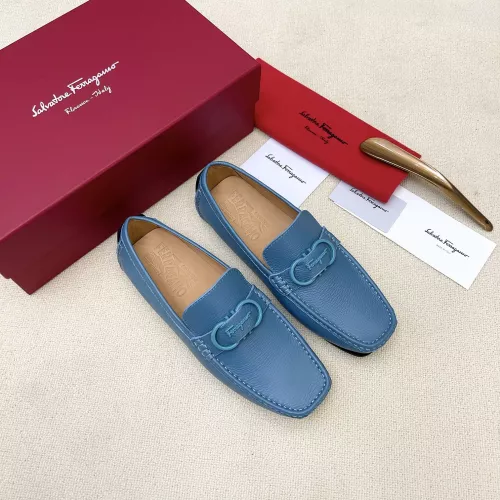 Cheap Salvatore Ferragamo Leather Shoes For Men #1339992 Replica Wholesale [$125.00 USD] [ITEM#1339992] on Replica Salvatore Ferragamo Leather Shoes