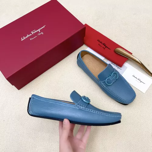 Cheap Salvatore Ferragamo Leather Shoes For Men #1339992 Replica Wholesale [$125.00 USD] [ITEM#1339992] on Replica Salvatore Ferragamo Leather Shoes