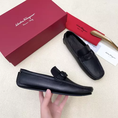 Cheap Salvatore Ferragamo Leather Shoes For Men #1339994 Replica Wholesale [$125.00 USD] [ITEM#1339994] on Replica Salvatore Ferragamo Leather Shoes