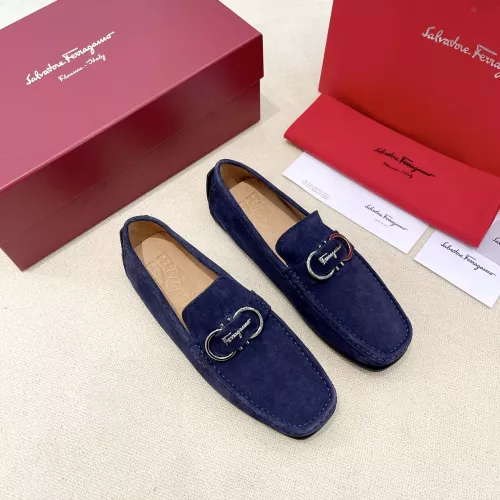 Cheap Salvatore Ferragamo Leather Shoes For Men #1339998 Replica Wholesale [$125.00 USD] [ITEM#1339998] on Replica Salvatore Ferragamo Leather Shoes