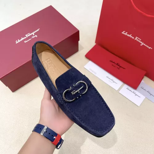 Cheap Salvatore Ferragamo Leather Shoes For Men #1339998 Replica Wholesale [$125.00 USD] [ITEM#1339998] on Replica Salvatore Ferragamo Leather Shoes