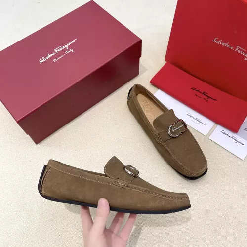 Cheap Salvatore Ferragamo Leather Shoes For Men #1339999 Replica Wholesale [$125.00 USD] [ITEM#1339999] on Replica Salvatore Ferragamo Leather Shoes