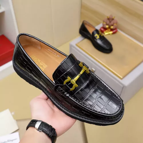 Cheap Salvatore Ferragamo Leather Shoes For Men #1340046 Replica Wholesale [$88.00 USD] [ITEM#1340046] on Replica Salvatore Ferragamo Leather Shoes