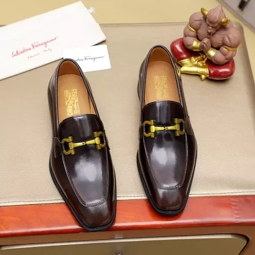 Cheap Salvatore Ferragamo Leather Shoes For Men #1340047 Replica Wholesale [$88.00 USD] [ITEM#1340047] on Replica Salvatore Ferragamo Leather Shoes