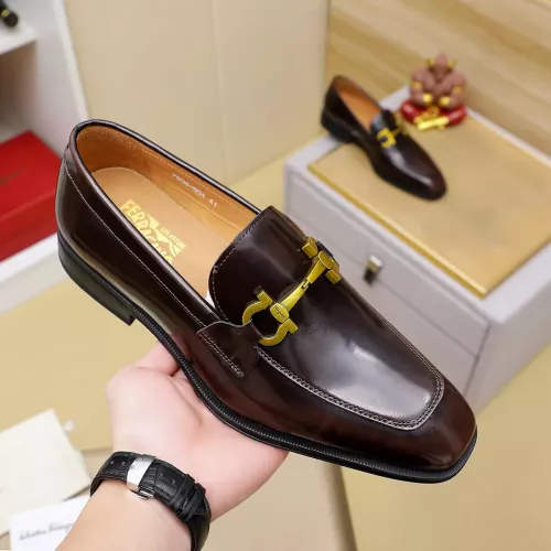 Cheap Salvatore Ferragamo Leather Shoes For Men #1340047 Replica Wholesale [$88.00 USD] [ITEM#1340047] on Replica Salvatore Ferragamo Leather Shoes
