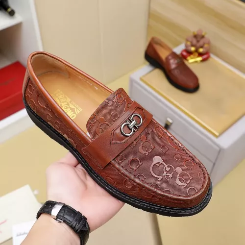 Cheap Salvatore Ferragamo Leather Shoes For Men #1340050 Replica Wholesale [$88.00 USD] [ITEM#1340050] on Replica Salvatore Ferragamo Leather Shoes