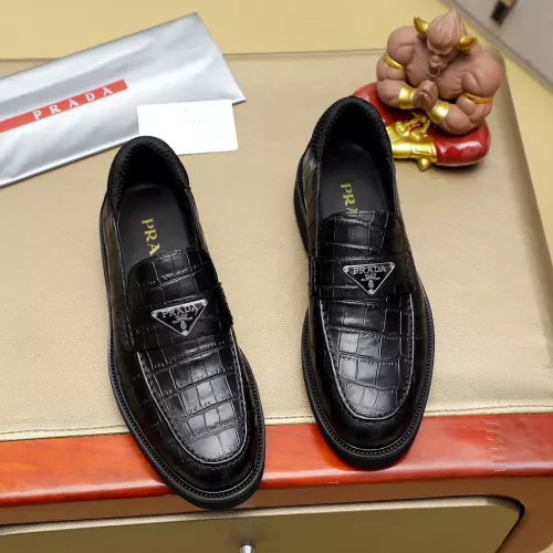 Cheap Prada Leather Shoes For Men #1340218 Replica Wholesale [$88.00 USD] [ITEM#1340218] on Replica Prada Leather Shoes