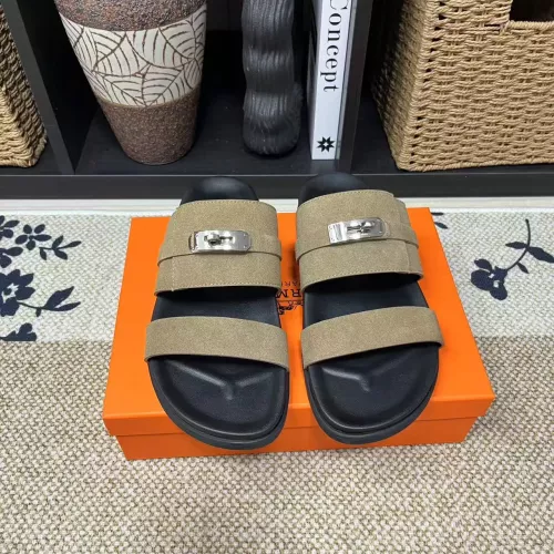 Cheap Hermes Slippers For Men #1340329 Replica Wholesale [$60.00 USD] [ITEM#1340329] on Replica Hermes Slippers