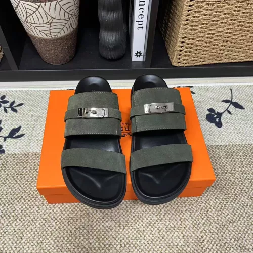 Cheap Hermes Slippers For Men #1340332 Replica Wholesale [$60.00 USD] [ITEM#1340332] on Replica Hermes Slippers