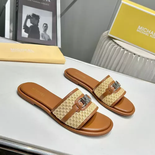 Cheap Michael Kors Slippers For Women #1341003 Replica Wholesale [$76.00 USD] [ITEM#1341003] on Replica Michael Kors Slippers