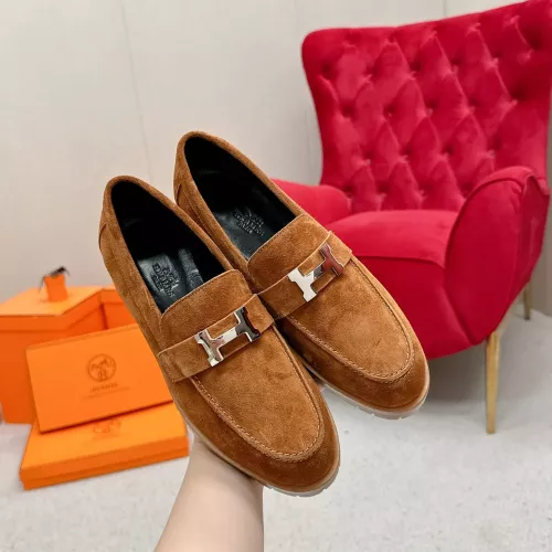 Cheap Hermes Leather Shoes For Women #1341222 Replica Wholesale [$125.00 USD] [ITEM#1341222] on Replica Hermes Leather Shoes