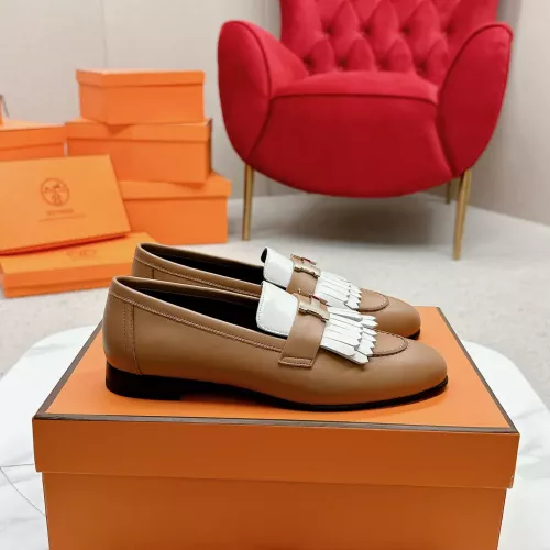 Cheap Hermes Leather Shoes For Women #1341229 Replica Wholesale [$125.00 USD] [ITEM#1341229] on Replica Hermes Leather Shoes