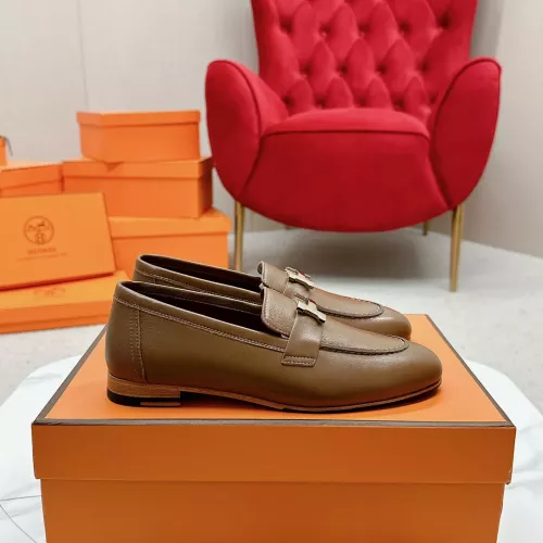 Cheap Hermes Leather Shoes For Women #1341281 Replica Wholesale [$125.00 USD] [ITEM#1341281] on Replica Hermes Leather Shoes