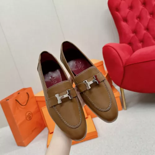 Cheap Hermes Leather Shoes For Women #1341281 Replica Wholesale [$125.00 USD] [ITEM#1341281] on Replica Hermes Leather Shoes