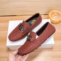 Cheap Versace Leather Shoes For Men #1330827 Replica Wholesale [$76.00 USD] [ITEM#1330827] on Replica Versace Leather Shoes
