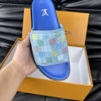 Cheap Louis Vuitton Slippers For Men #1330842 Replica Wholesale [$56.00 USD] [ITEM#1330842] on Replica Louis Vuitton Slippers
