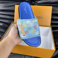 Cheap Louis Vuitton Slippers For Men #1330843 Replica Wholesale [$56.00 USD] [ITEM#1330843] on Replica Louis Vuitton Slippers