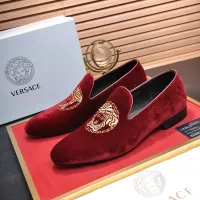 Cheap Versace Leather Shoes For Men #1331029 Replica Wholesale [$85.00 USD] [ITEM#1331029] on Replica Versace Leather Shoes
