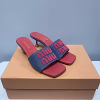 Cheap MIU MIU Slippers For Women #1331973 Replica Wholesale [$85.00 USD] [ITEM#1331973] on Replica MIU MIU Slippers