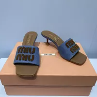 Cheap MIU MIU Slippers For Women #1331974 Replica Wholesale [$85.00 USD] [ITEM#1331974] on Replica MIU MIU Slippers