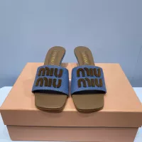 Cheap MIU MIU Slippers For Women #1331974 Replica Wholesale [$85.00 USD] [ITEM#1331974] on Replica MIU MIU Slippers